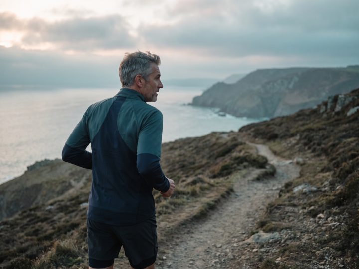 Coastal bluff trail run near San Diego