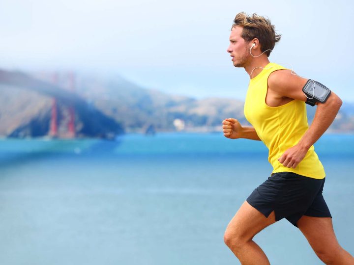 Runner along the coast